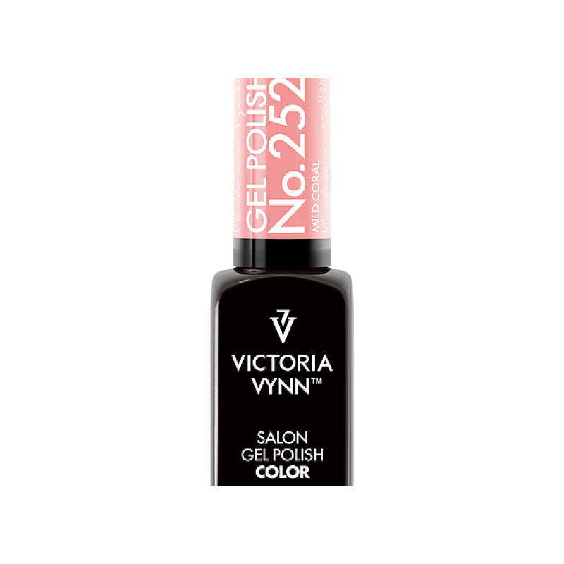 salon gel polish No.252 mild coral (TPO FREE, HEMA FREE, DI-HEMA FREE)